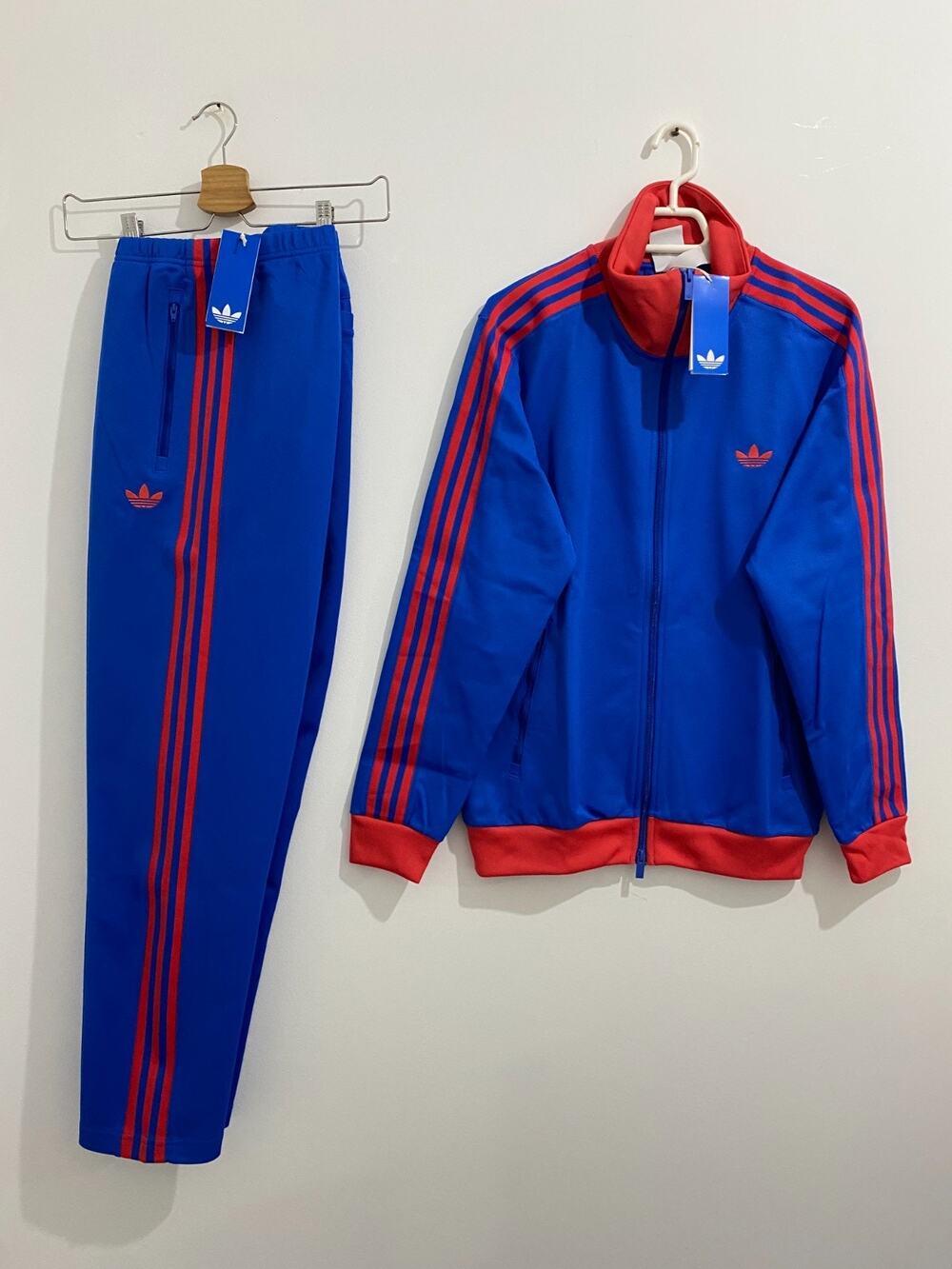 Adidas Originals Classics Beckenbauer Tracksuit Blue Scarlet Size L